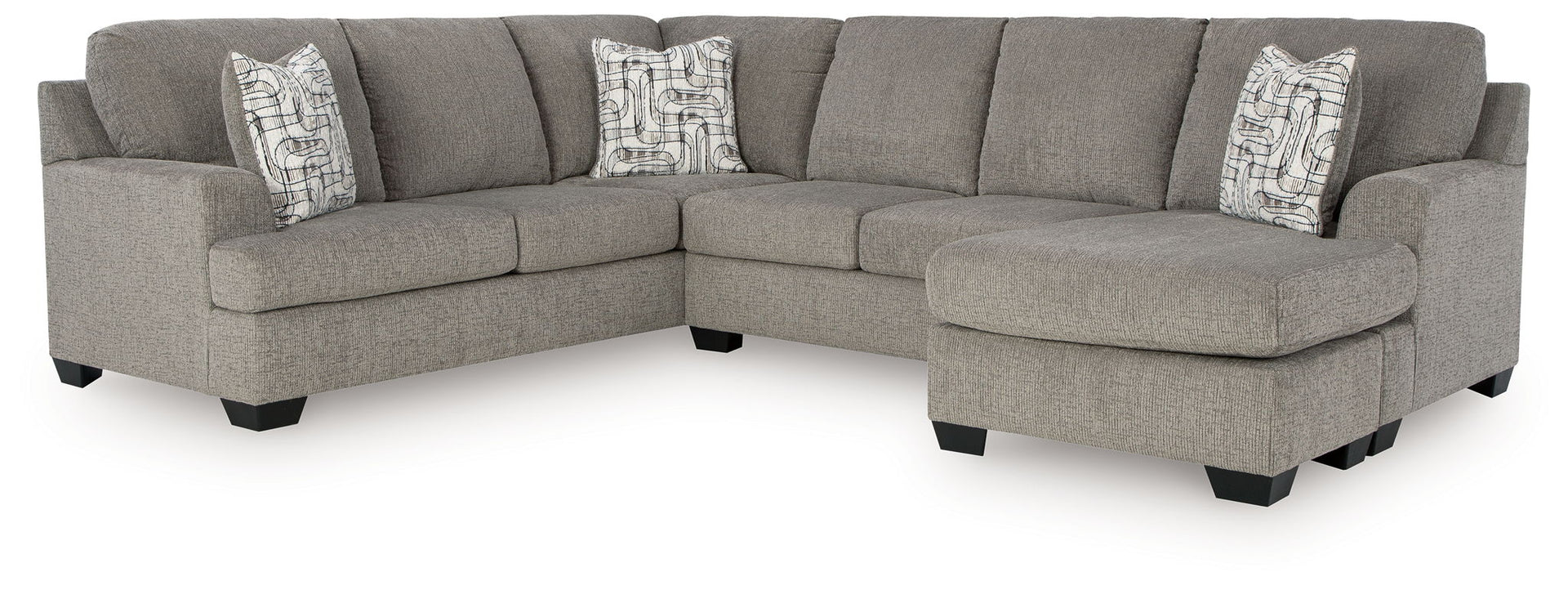 Erinsburg - 2-Piece Sectional With Raf Corner Chaise - Iron