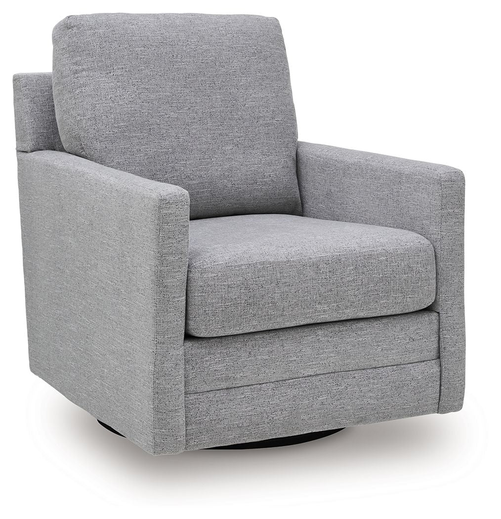 Freybourne Next-Gen Nuvella - Swivel Accent Chair - Pewter