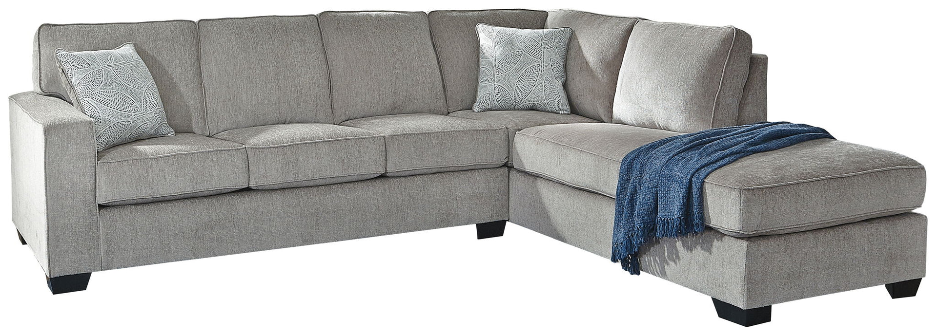 Altari - Right Arm Facing Corner Chaise 2 Pc Sectional - Alloy