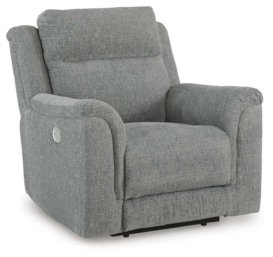 Overflow - Power Recliner With Adj Headrest - Steel