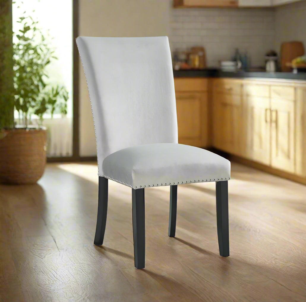 Valentino Grey Velvet Dining Chair
