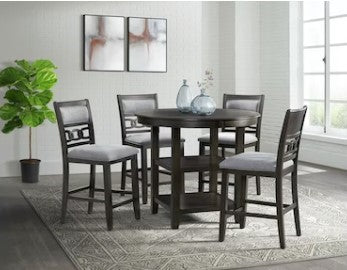 Amherst Grey Pub Table with 4 Chairs