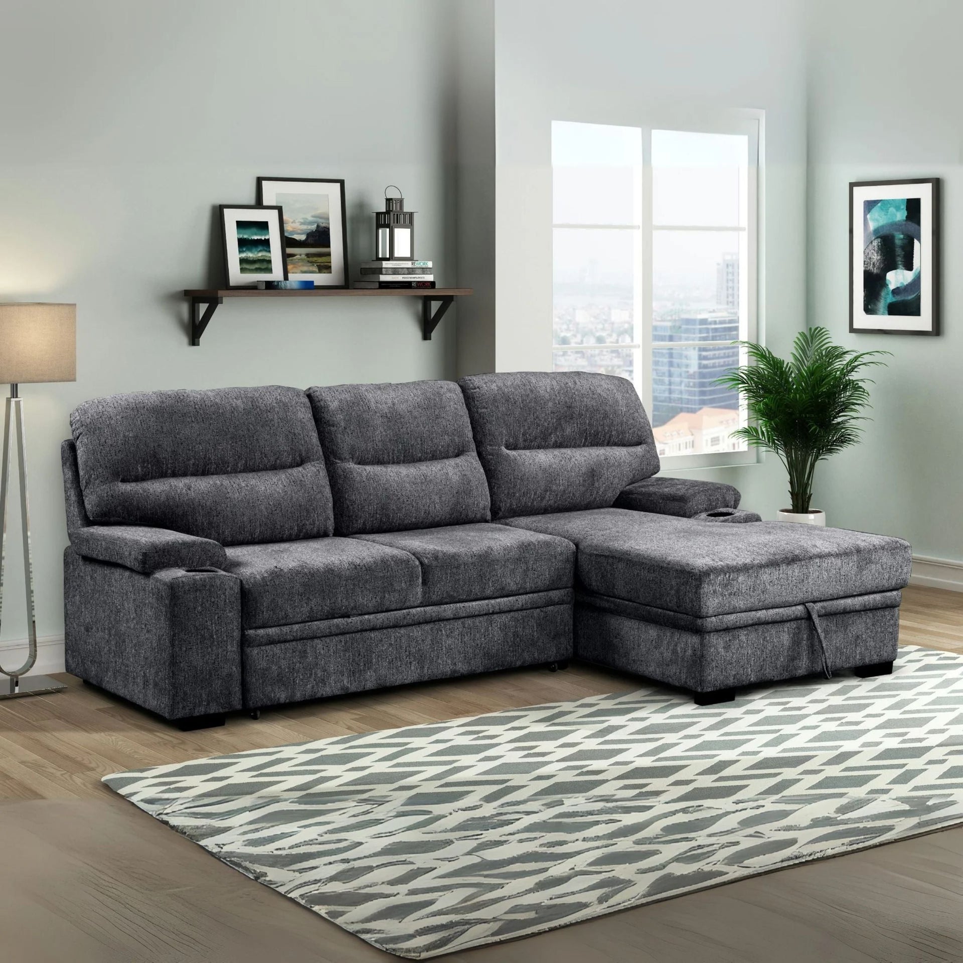 Cyril Charcoal 2-Piece Sectional