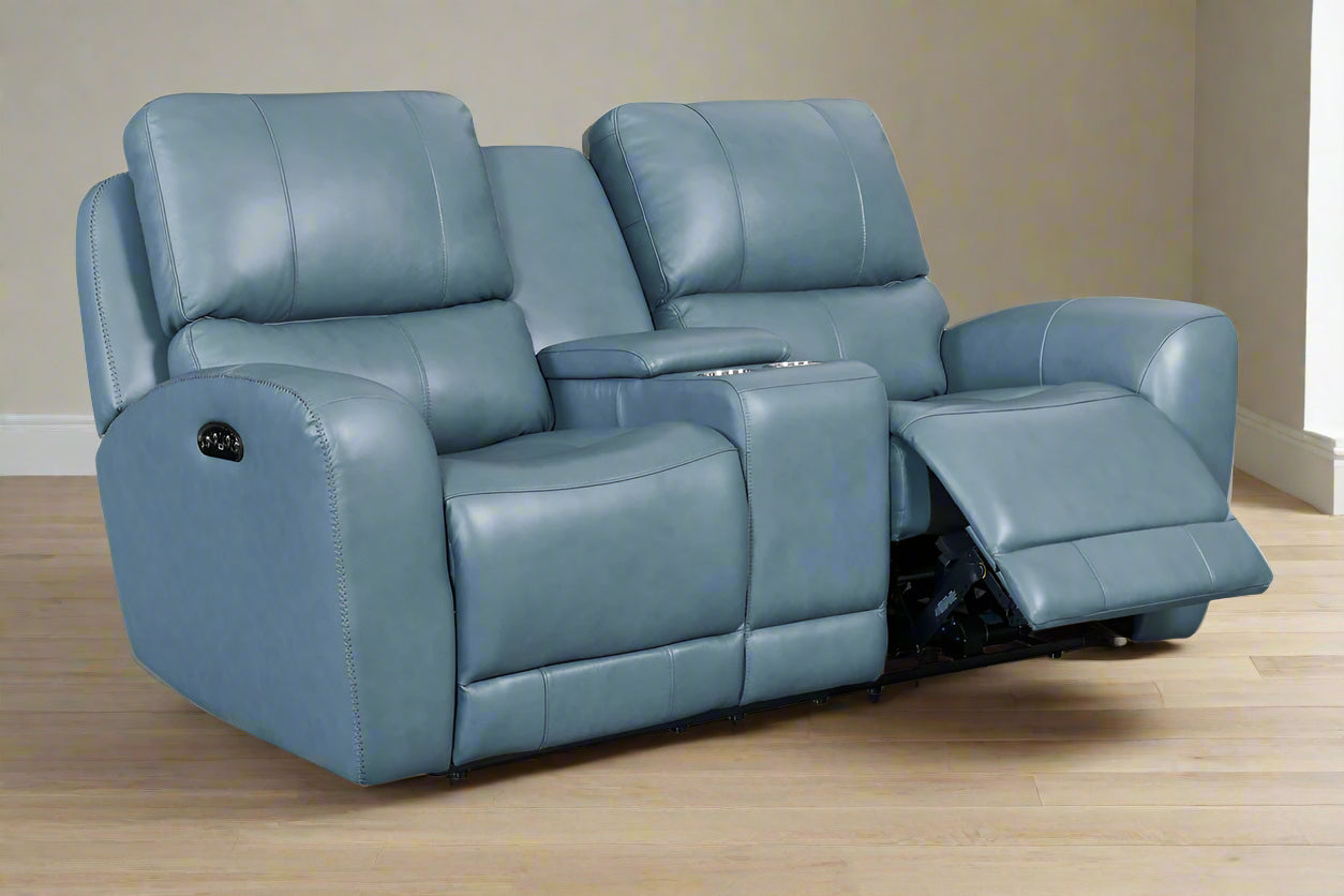 Bel Air Power Reclining Console Loveseat