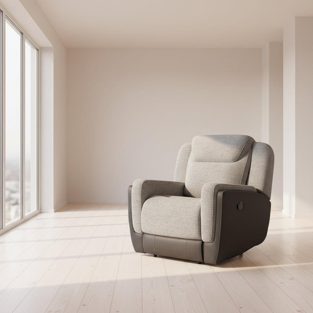 Hornet Rancho Grey Manual Glider Recliner