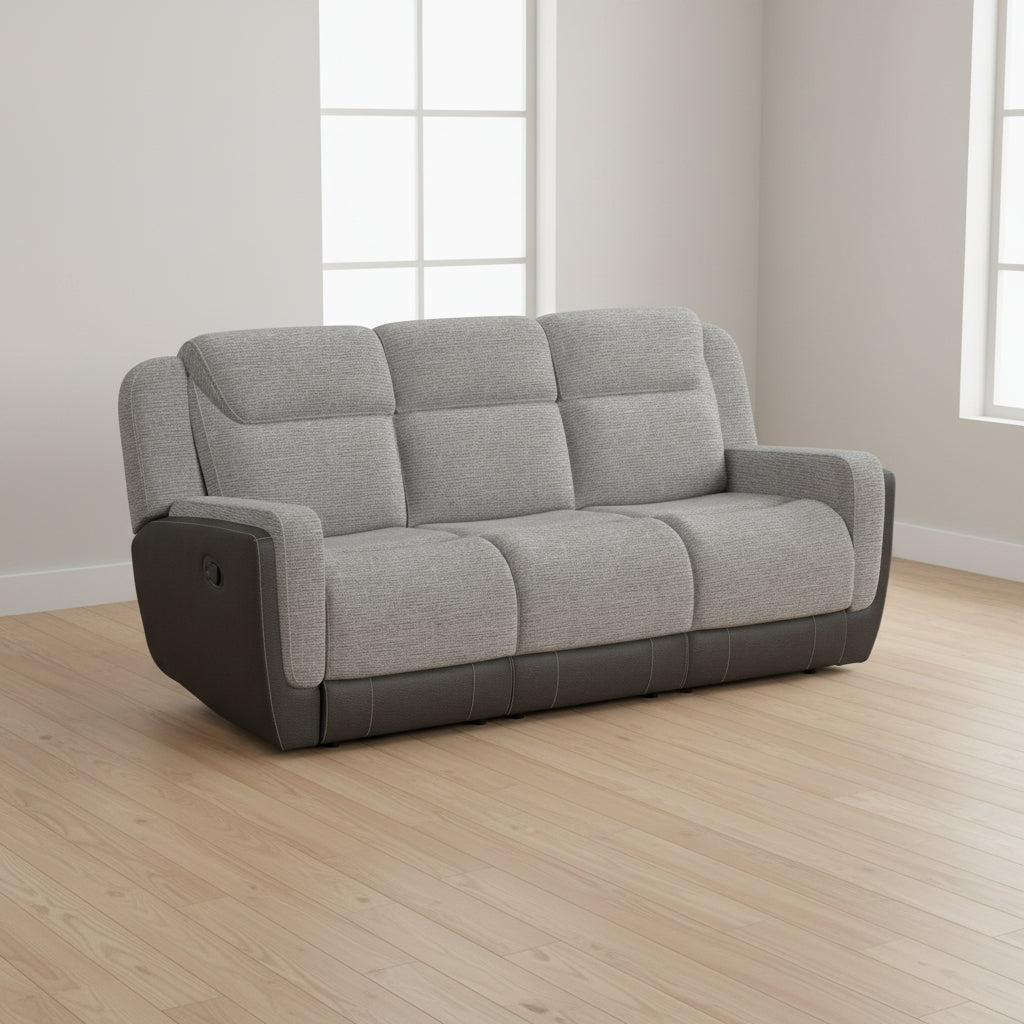 Hornet Rancho Grey Manual Reclining Sofa