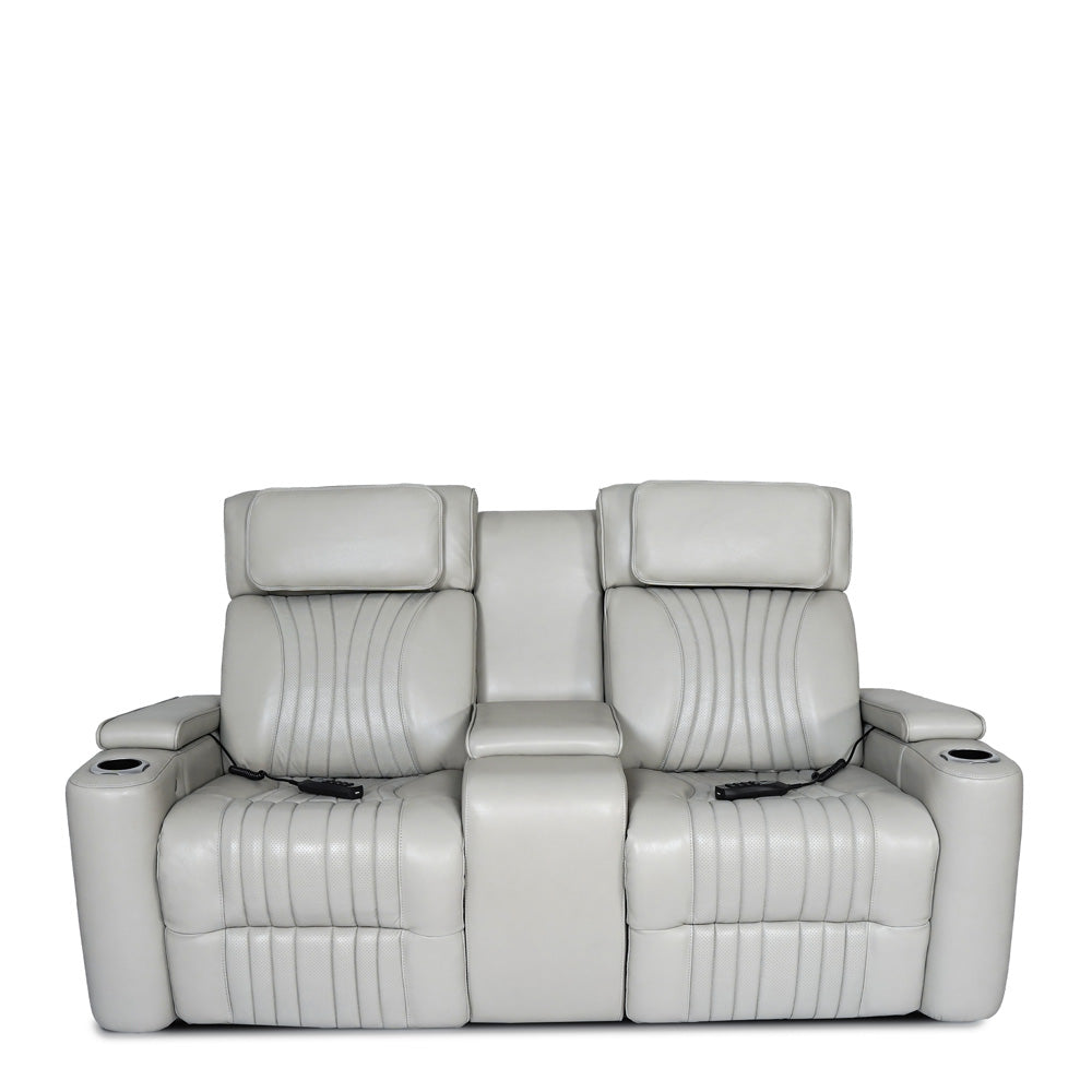Livorno Silver Power Reclining Sofa
