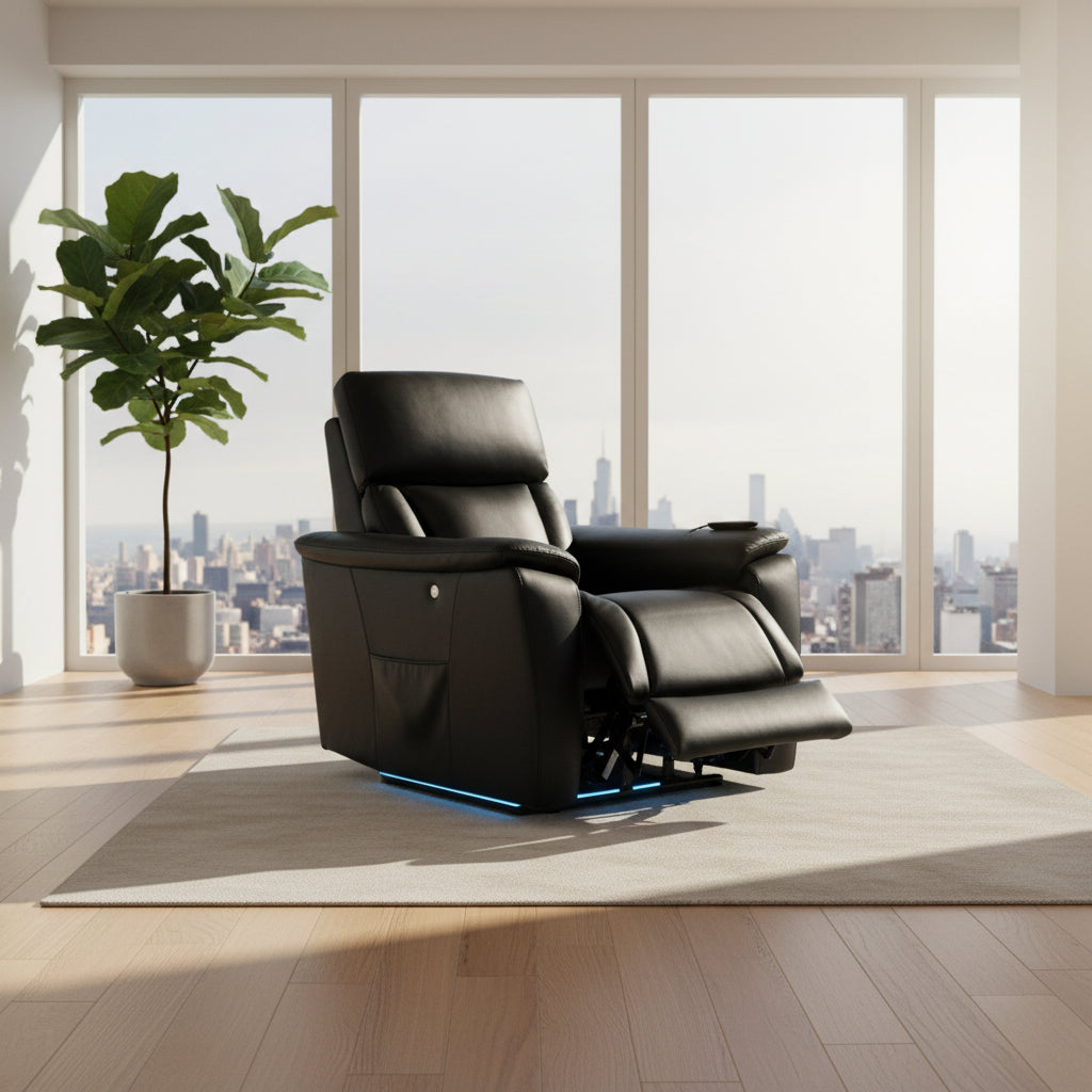 Zuri Black Power Recliner
