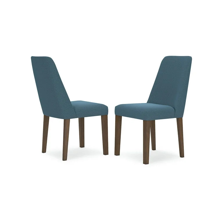 Lyncott - Dining Uph Side Chair - Blue / Brown
