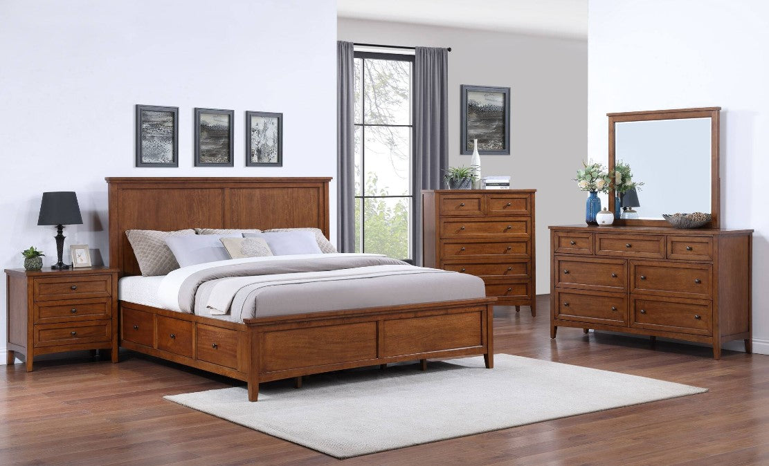 Spencer Brown King Storage Bed