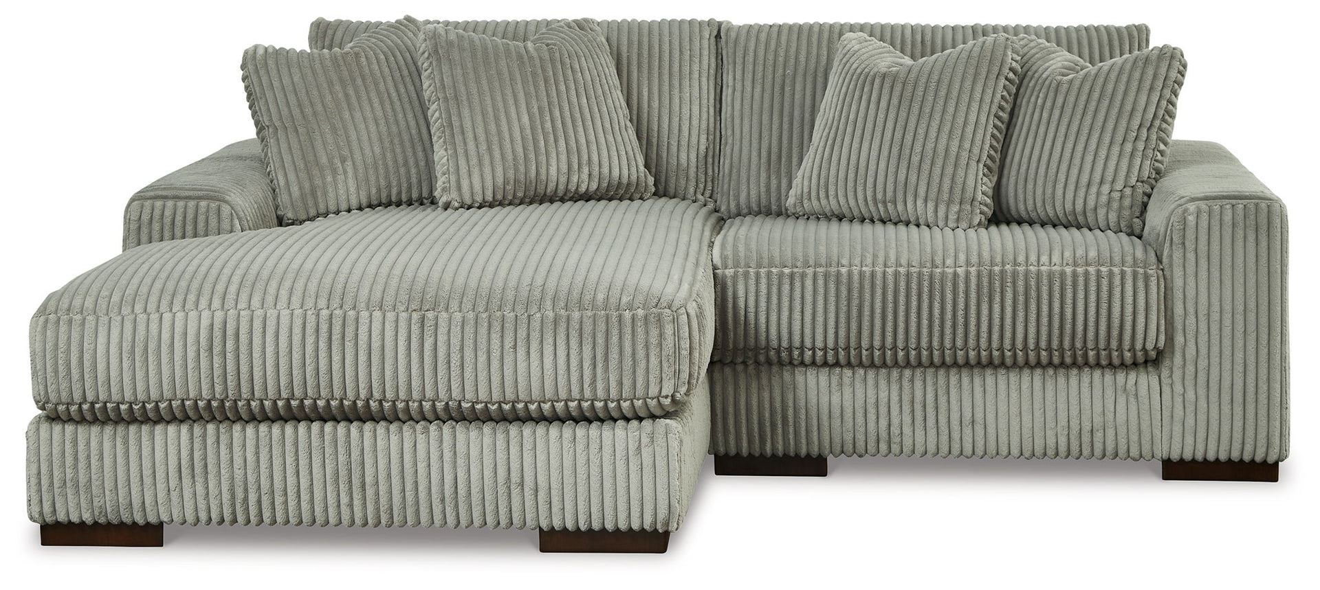 Lindyn - Left Arm Facing Corner Chaise 2 Pc Sectional - Fog