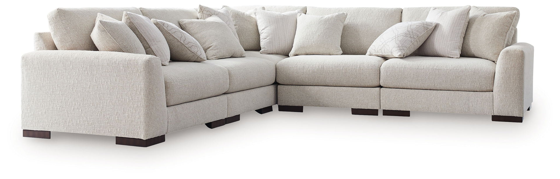 Cavella - 5-Piece Sectional - Pebble