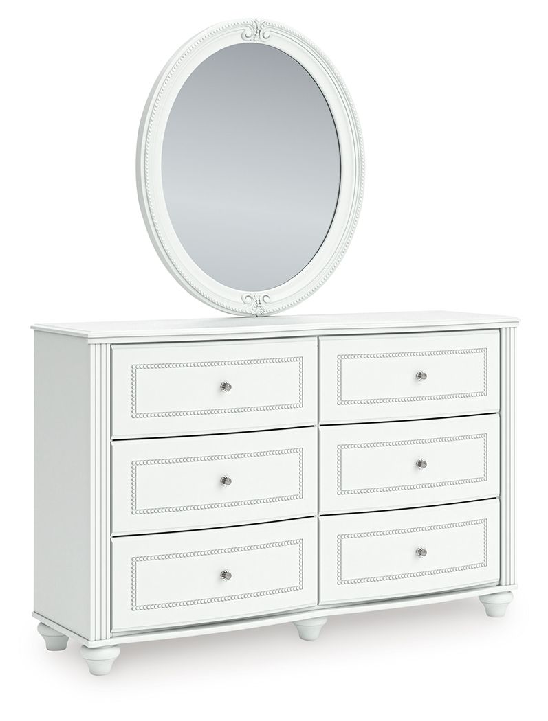 Maylilly - Dresser And Mirror - White