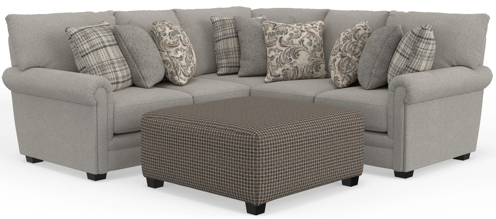 Livingston - Sectional With Comfort Coil Seating, 40" Cocktail Ottoman And Accent Pillows Included
