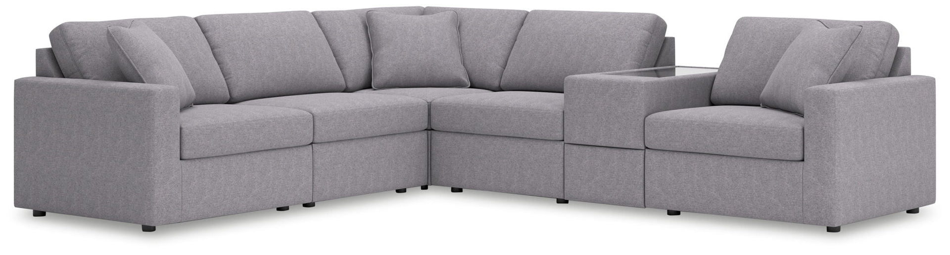 Modmax - 6-Piece Sectional With Storage Console - Granite