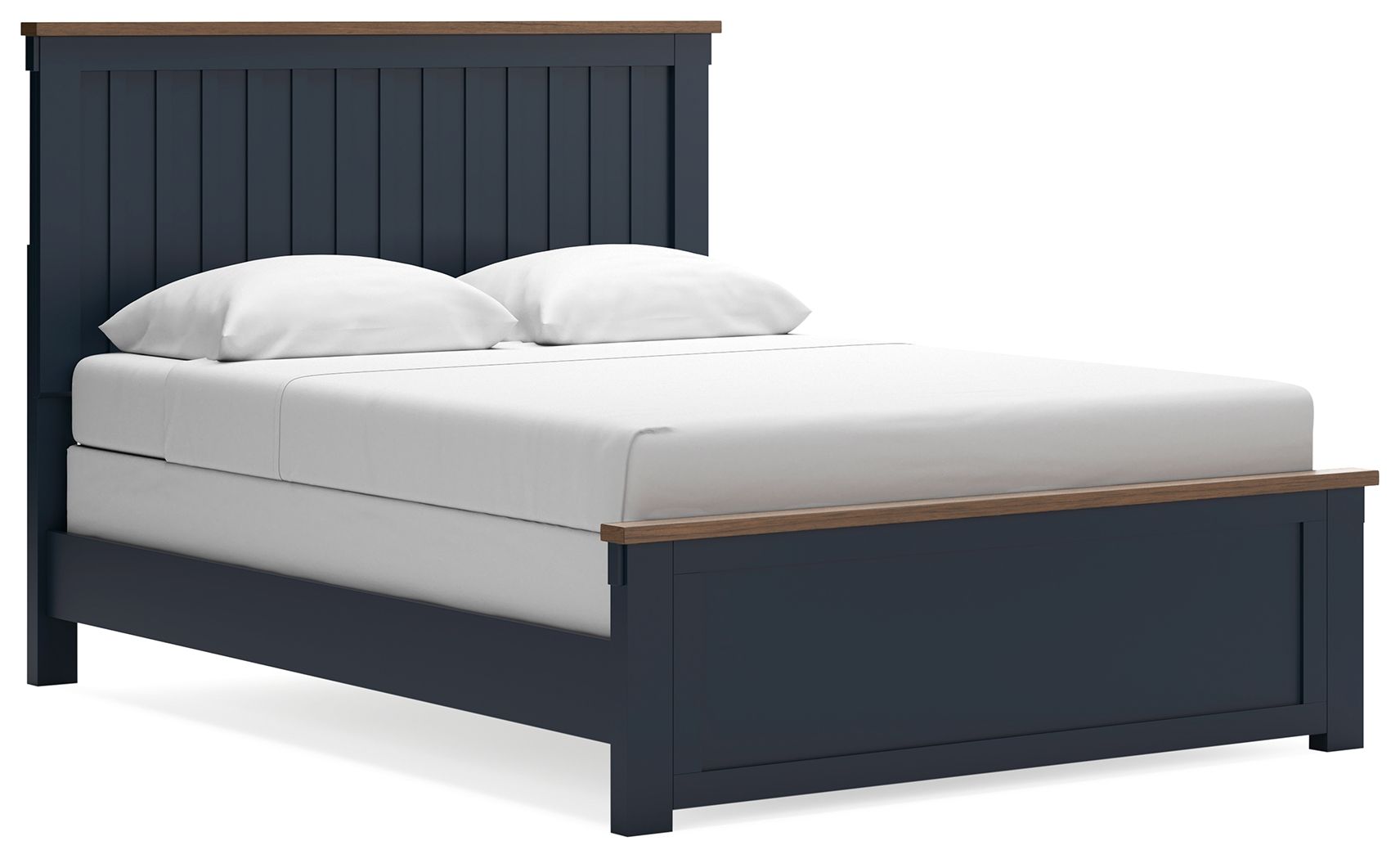 Landocken - Queen Panel Bed - Brown / Blue