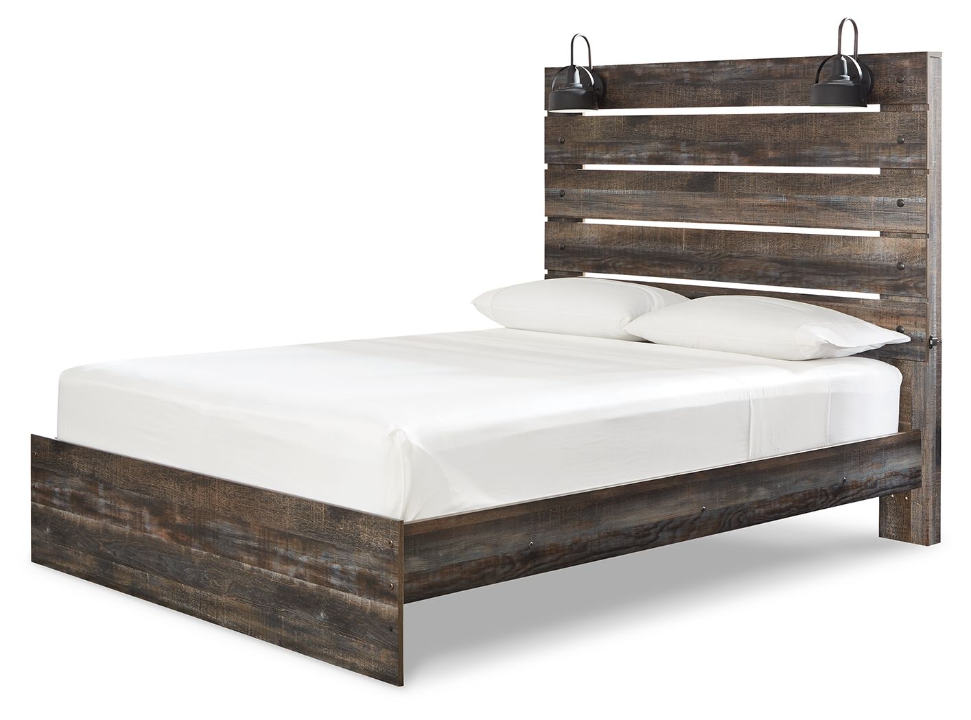 Drystan - Queen Panel Bed - Brown / Beige