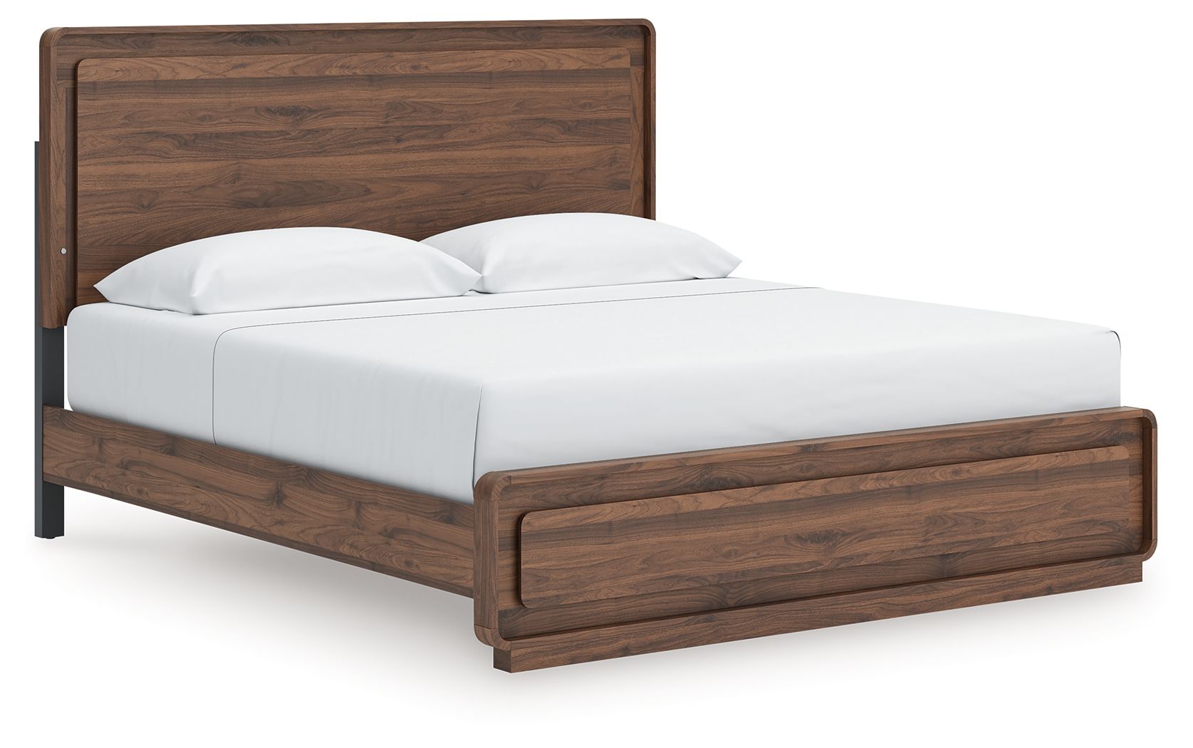 Hollinaze - King Panel Bed - Walnut Brown