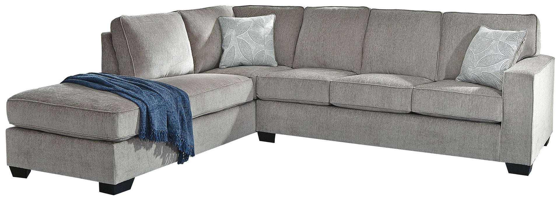 Altari - Left Arm Facing Corner Chaise 2 Pc Sectional - Alloy
