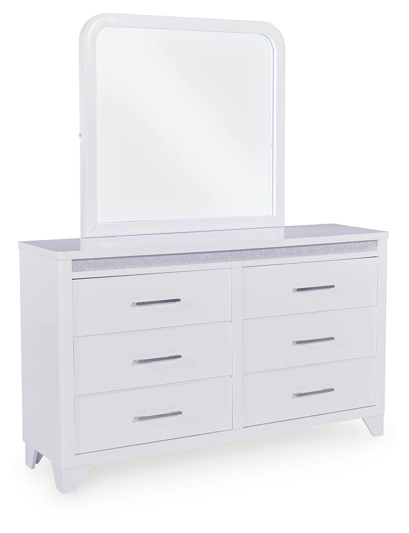 Frostlyn - Dresser And Mirror - White
