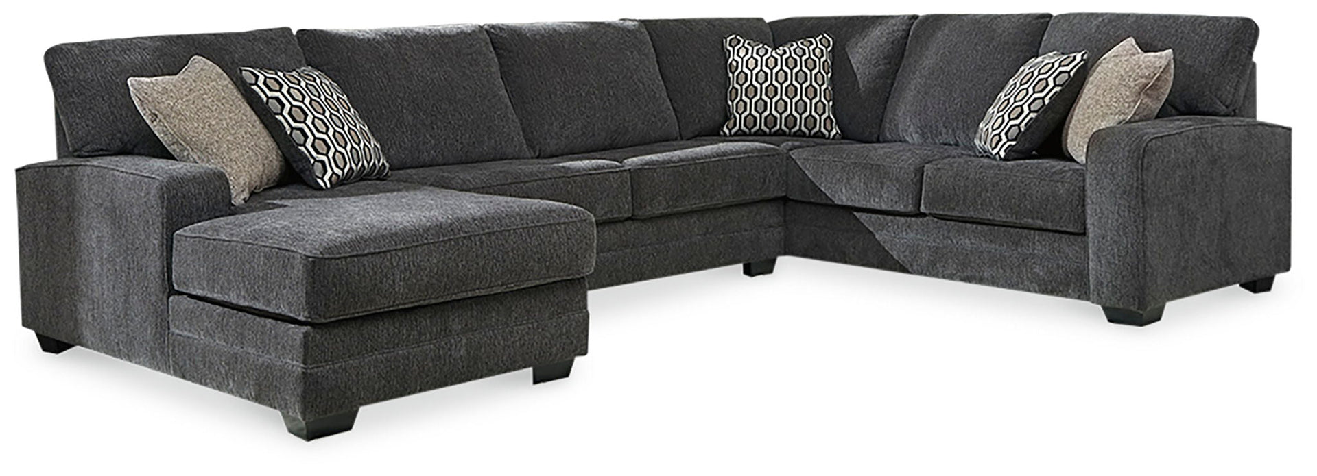 Tracling - Left Arm Facing Corner Chaise 3 Pc Sectional - Slate