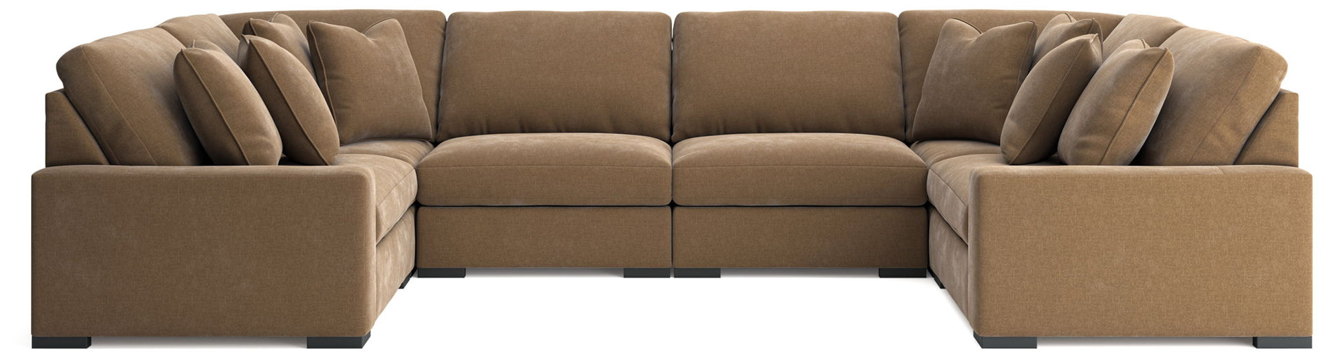 Calden - 6-Piece Sectional With 2 Armless Chairs - Sable