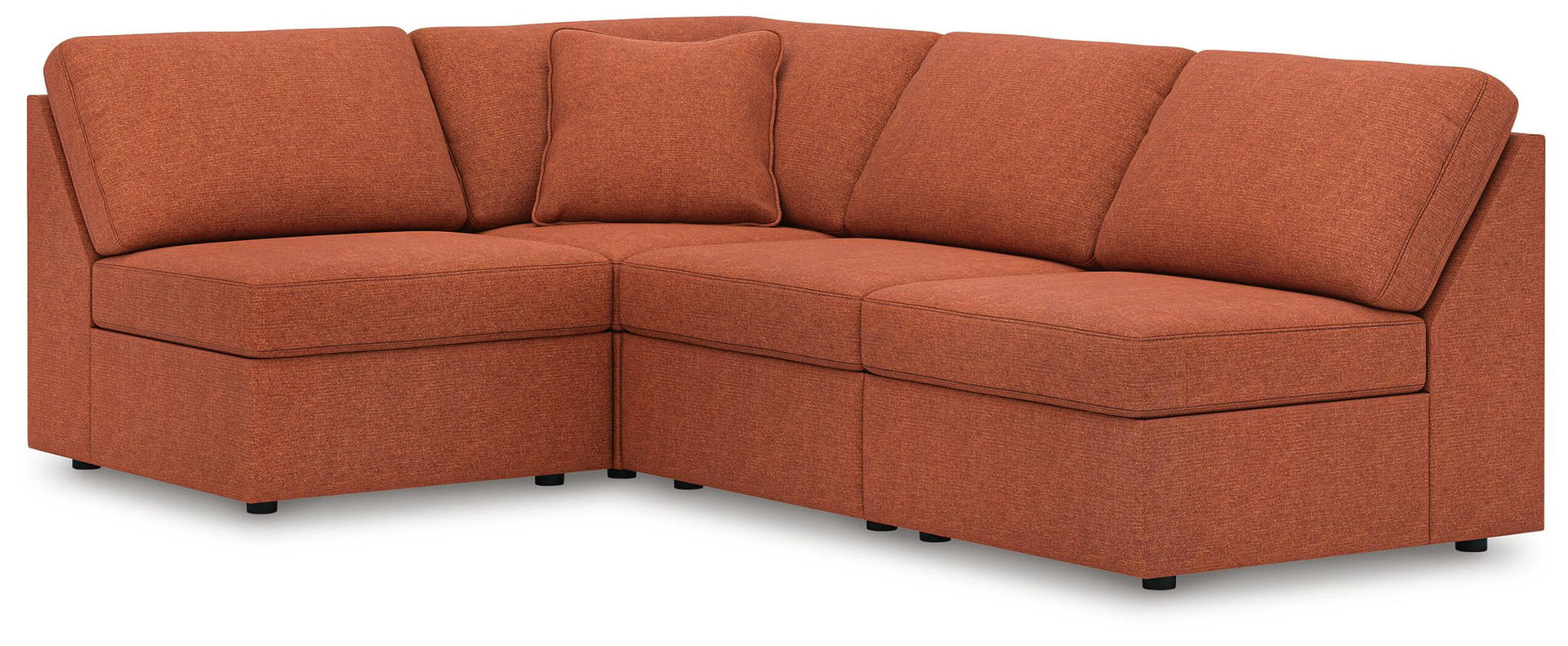 Modmax - 4-Piece Sectional With 3 Armless Chairs - Spice