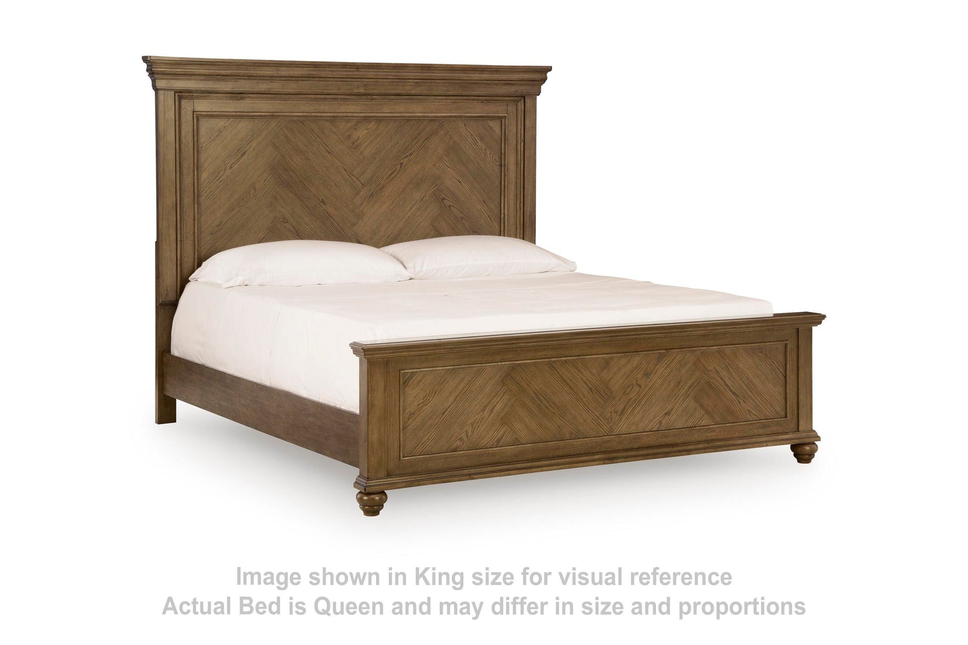 Waynely - Queen Panel Bed - Medium Brown