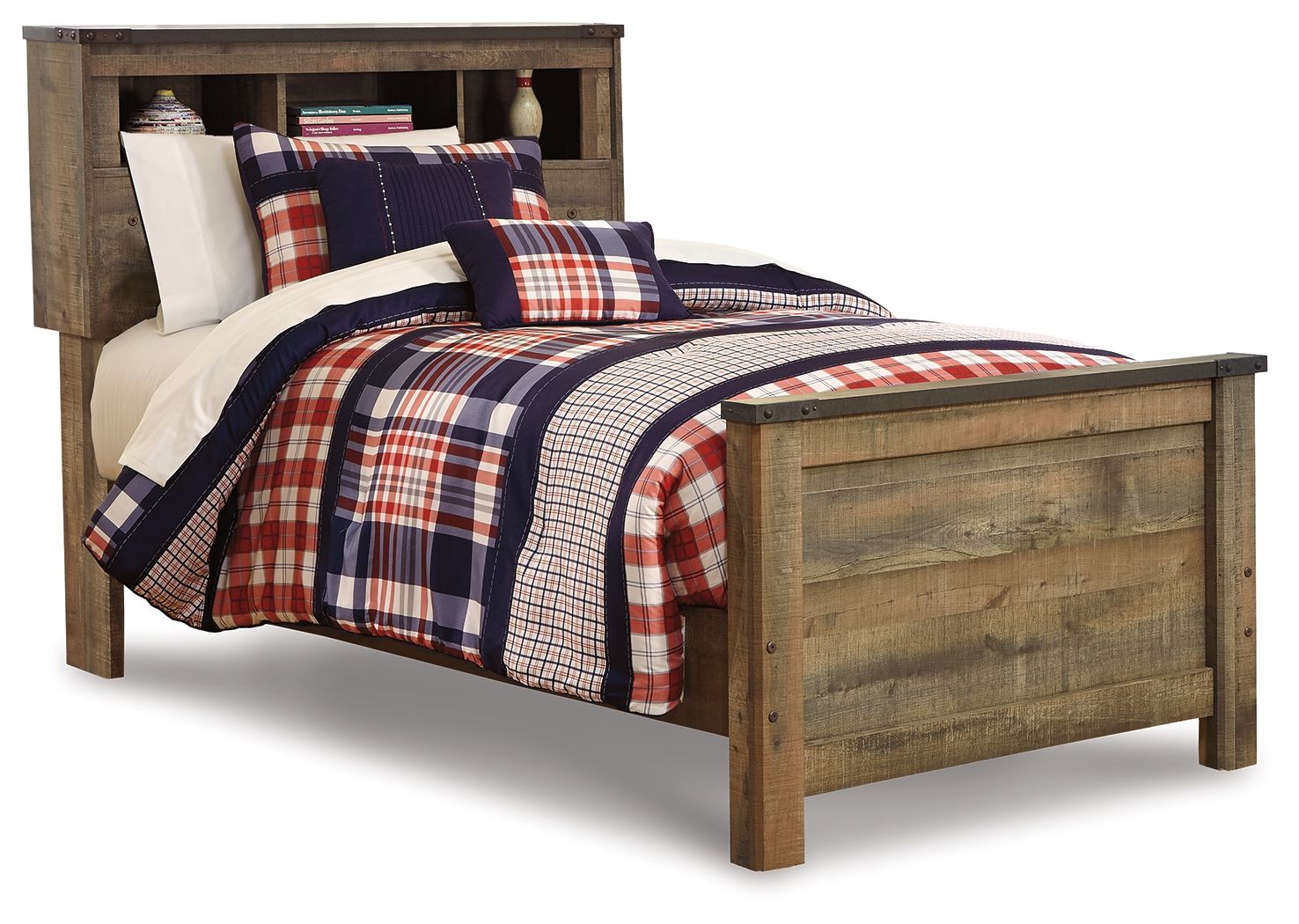 Trinell - Twin Bookcase Bed - Brown