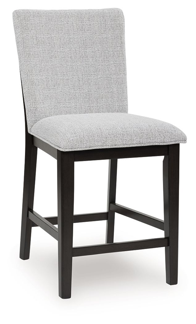 Neymorton - Upholstered Barstool - Dark Grayish Brown