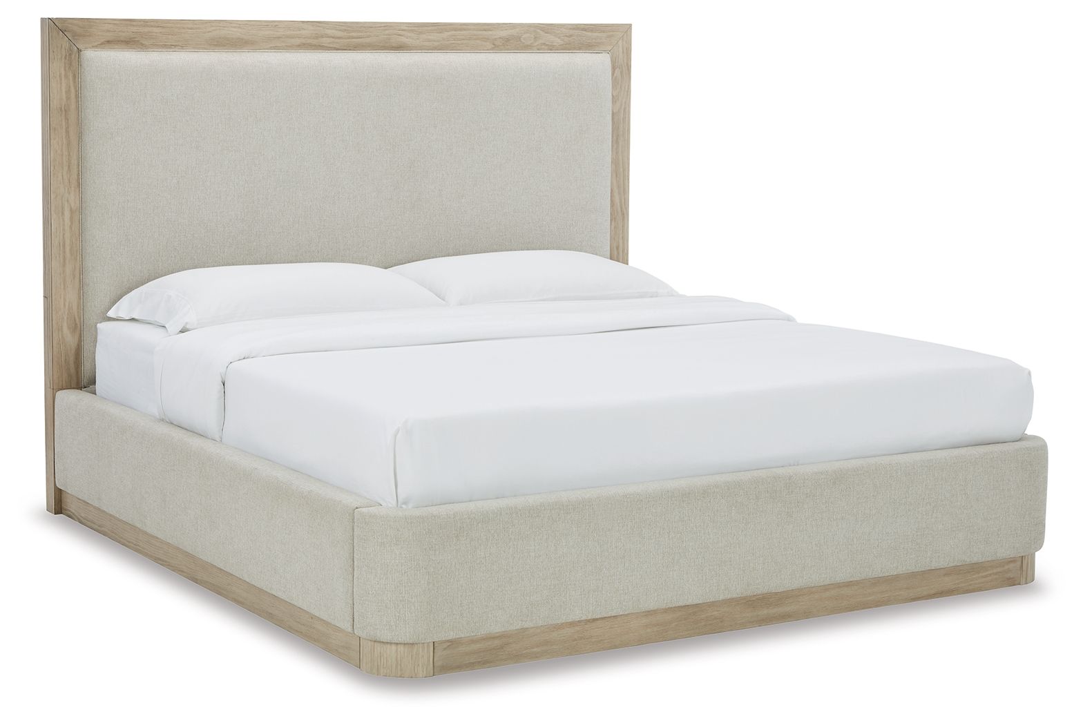 Hennington - California King Upholstered Bed - Bisque
