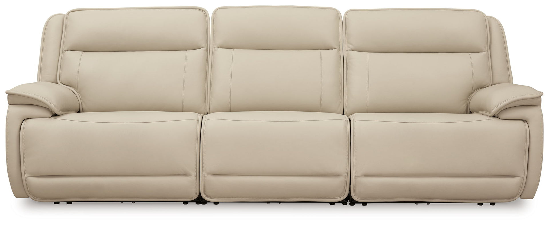 Double Deal - 3-Piece Power Reclining Sofa Sectional - Almond