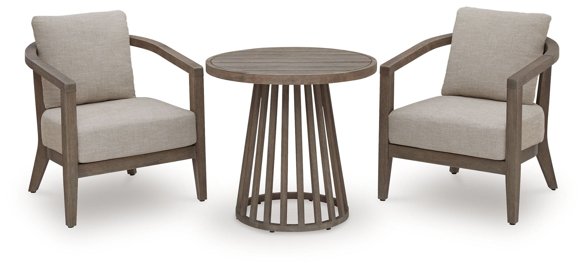 Sunset Lake - Outdoor Chairs With Cushions/Table (Set of 3) - Beige