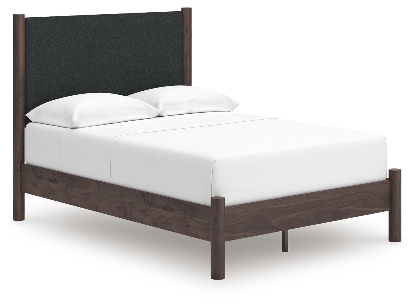 Cadmori - Full Upholstered Panel Platform Bed - Brown