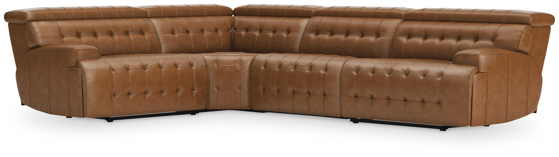 Temmpton - 4-Piece Power Reclining Sectional - Chocolate