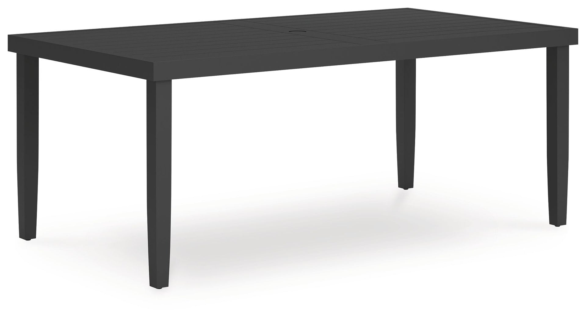 Maroska - Rectangular Dining Table With Umbrella Option - Black