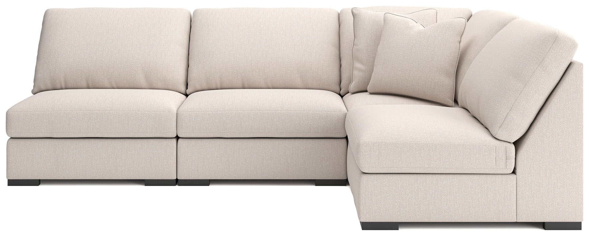 Calden - 4-Piece Sectional With 3 Armless Chairs - Oyster