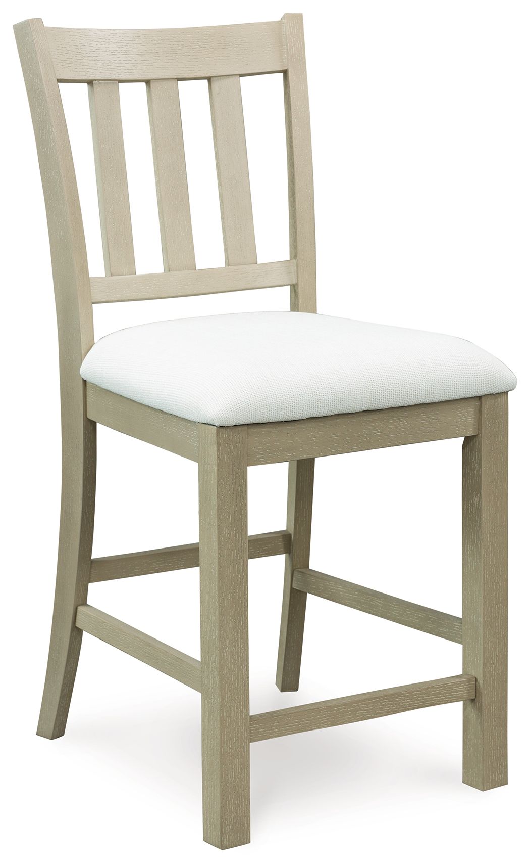 Calmoro - Upholstered Barstool - Off White / Gray