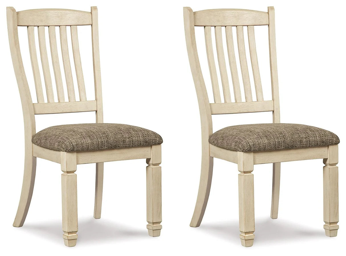 Bolanburg - Rake Back Dining Upholstered Chair (Set of 2) - Brown / Beige