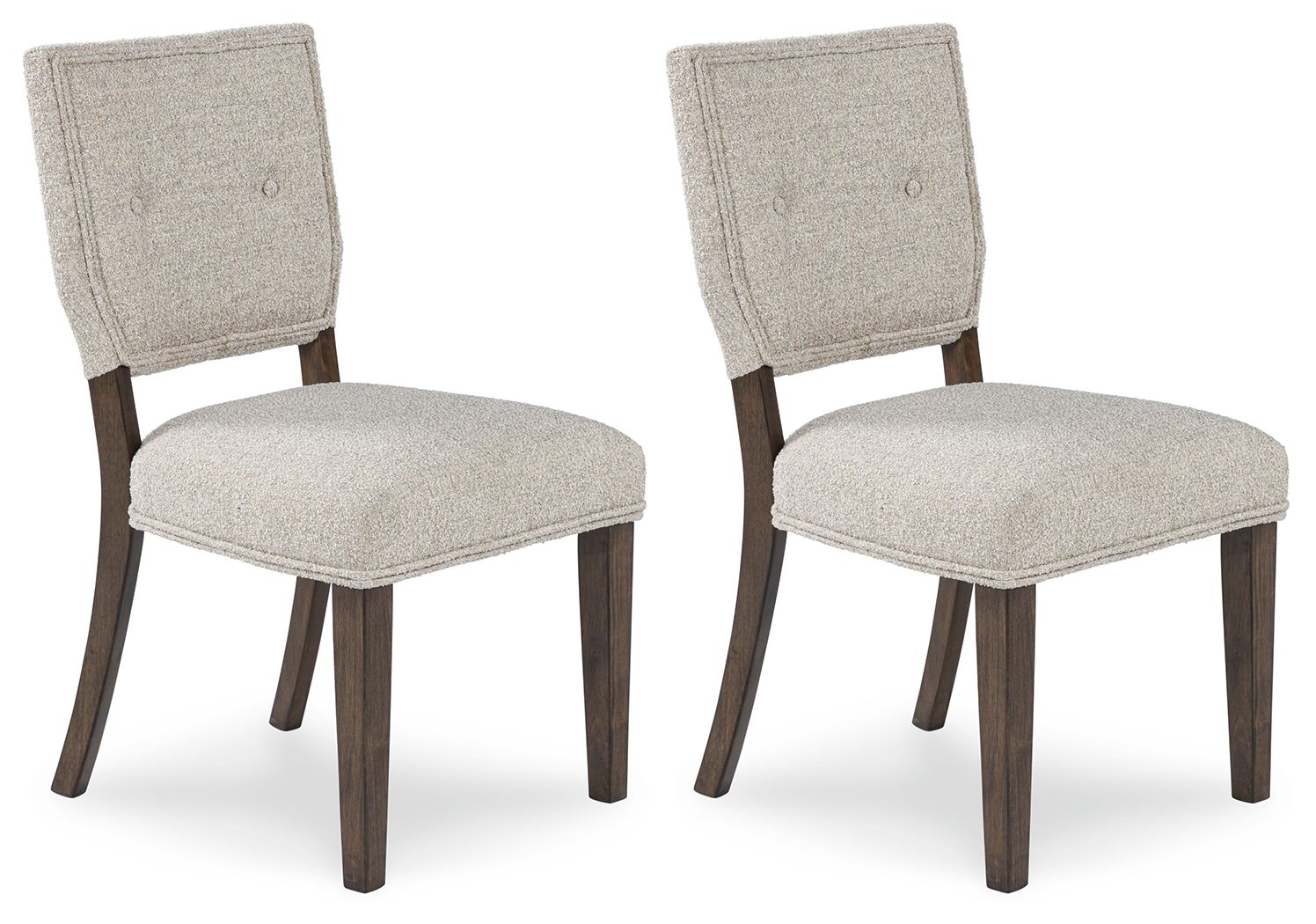Veramond - Dining Upholstered Side Chair (Set of 2) - Gray / Dark Brown