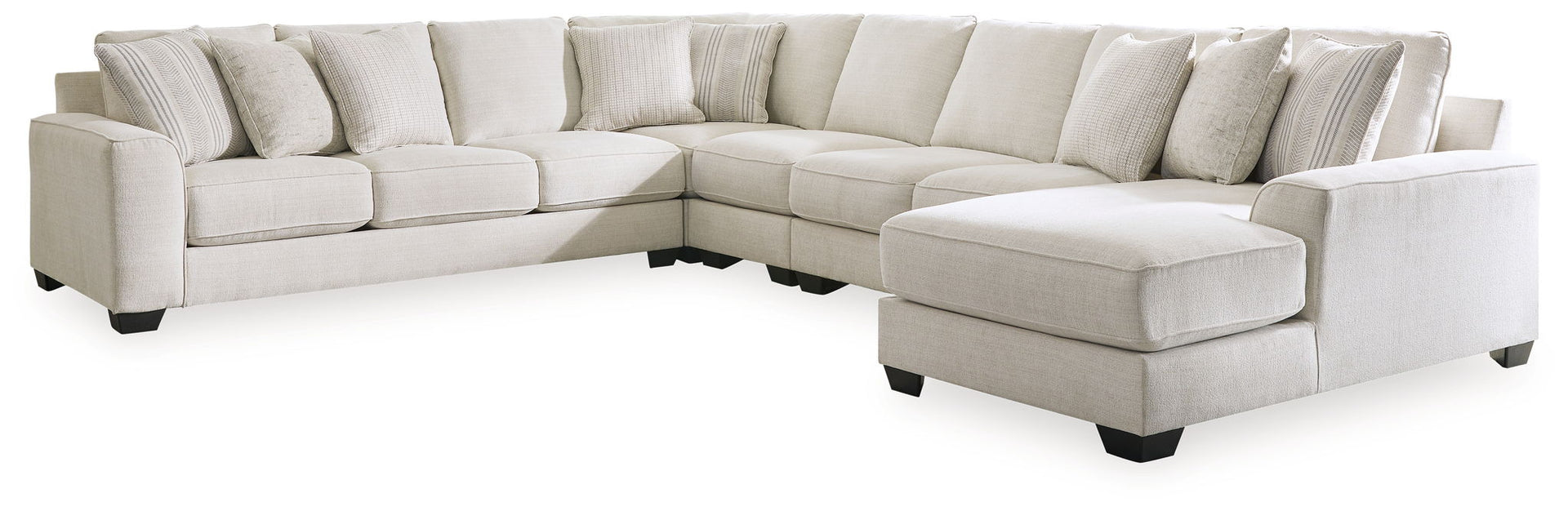 Lerenza - 5-Piece Sectional With Raf Corner Chaise - Birch