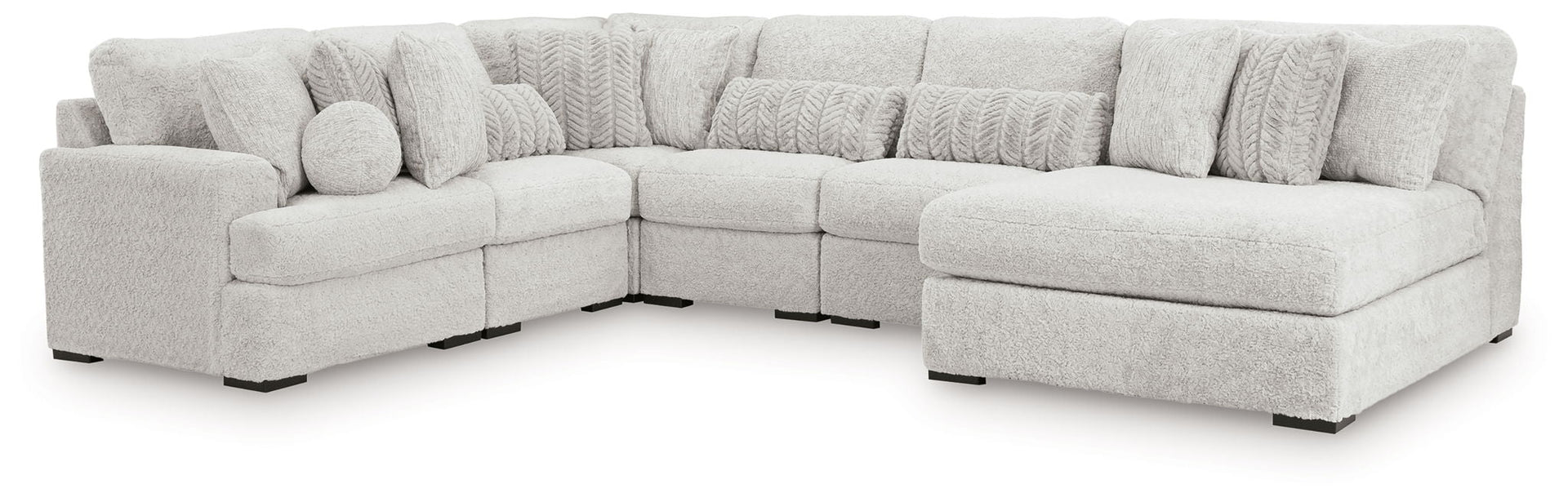 Snodoodle - 6-Piece Sectional With Armless Chaise And LAF Corner Chair - Arctic