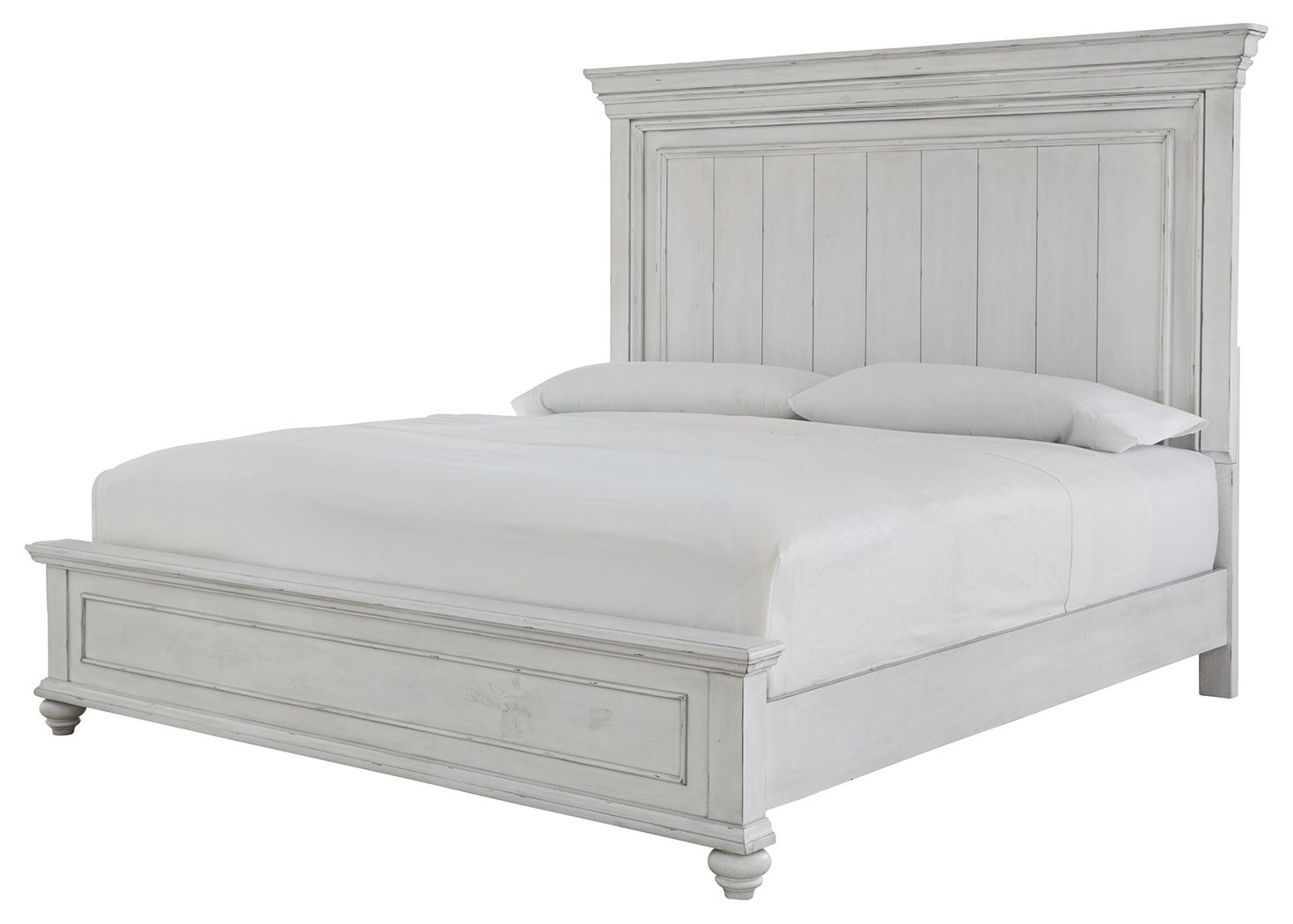 Kanwyn - King Panel Bed - Whitewash