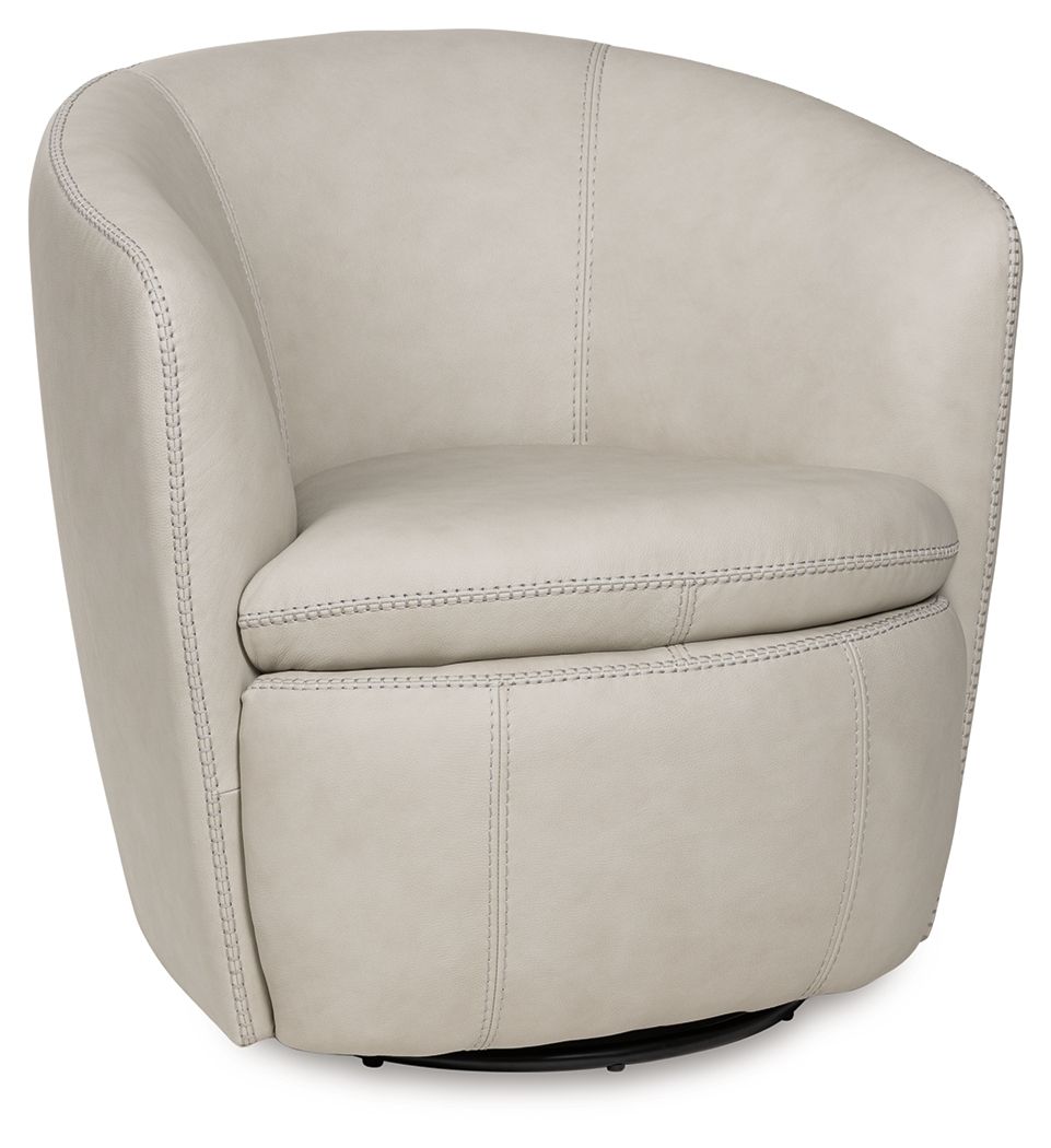 Kierreys - Swivel Accent Chair - Bone
