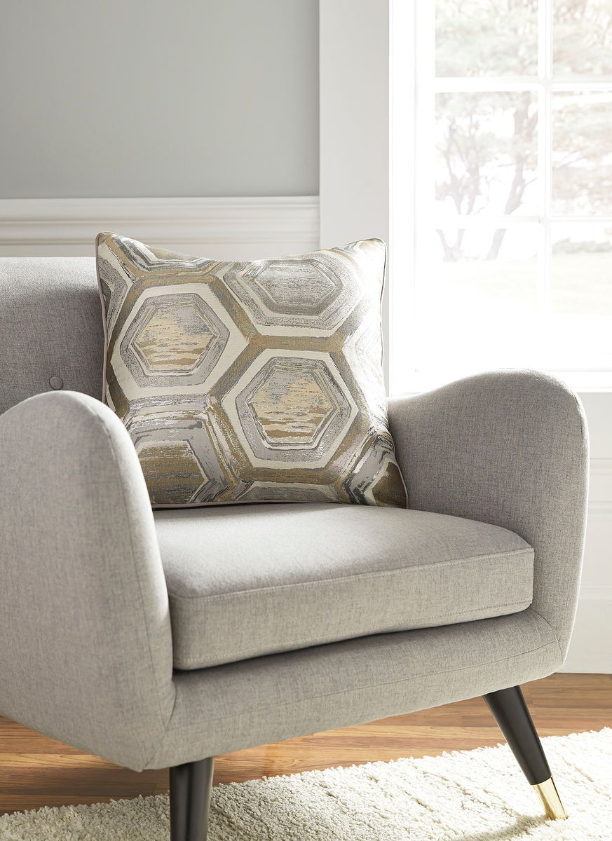 Meiling- Metallic Pillow - Ashley shop at  Furniture